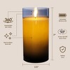 LumiPur XL 3.5"x7" Premium Design Series Glass Flameless LED Candle Silver - 4 of 4
