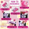 Ride Along Dolly Purple Doll Bike Seat and Helmet for American Girl and 18 in Dolls- w Decorate Yourself Decals for DIY Kids Summer Bike Accessories - 3 of 4