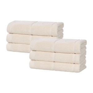 Smart Twist Viscose Cotton Blend Medium Weight Solid Ribbed Towel Set by Blue Nile Mills - 1 of 4