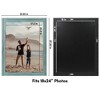 Americanflat 18x24 Rustic Picture Frame in Turquoise Blue with Textured Wood and Plexiglass - Horizontal and Vertical Formats for Wall - 2 of 4