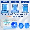 3 and 5 Gallon Water Jug Cap 5 PACK, Silicone Reusable Replacement Cap, Non Spill Bottle Caps for 55mm Bottle Water - 2 of 4