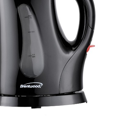 Brentwood Black BPA-Free 1-Liter Cordless Electric Kettle