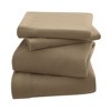 3 Pcs Ultra-Soft Pill-Resistant Elastic Fitted Sheet Set, High-Density Fabric Durable Smooth Micro Fleece Bedding Set with Matching Pillow Cases - 3 of 4