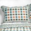 Slickblue Full/Queen Cotton 3PC Quilt Set, Vermicelli Quilted, 7 Design Options, Reversible, Includes 2 Shams - 3 of 4