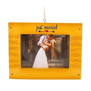 Polarx 3.5 Inch Rustic Wedding Picture Frame Ornament Christmas Tree Ornament , Christmas Decor Free Standing Love (1PC) - 1 of 4