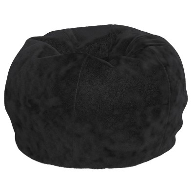 Emma And Oliver Small Black Furry Refillable Bean Bag Chair For Kids   GUEST D6ae8b24 2ec6 40ad B435 06cf5737e309