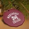 Morehouse College Maroon Tigers Logo Porcelain Scalloped Holiday Christmas Tree Ornament - 4 of 4