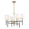 Savoy House Tivoli 6 - Light Chandelier in  Matte Black/Warm Brass - 4 of 4