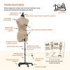 Dritz Small Double Designer Dress Form: Adjustable Dressmaking Mannequin, Beige, Adult Assembly Required - 4 of 4