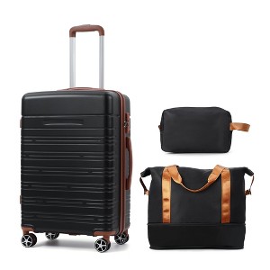Hardshell Luggage 20 Inch Carry On Luggage With 2 Bags Suitcase Set With TSA Lock Lightweight Suitcase - 1 of 4