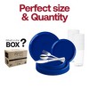 Smarty Had A Party Light Blue Flat Round Plastic Wedding Set - 120 Sets - 3 of 4