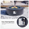 42-inch Outdoor Round Fire Pit Table Propane for Outside Patio with Tank Cover and Wind Guard - 4 of 4