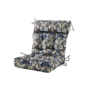 ARTPLAN Patio Chair Cushions Combined Seat and Back,Tufted Outdoor Swivel Chair Cushion with Tie,44"x20"x4"，1 Count,Floral - 1 of 4