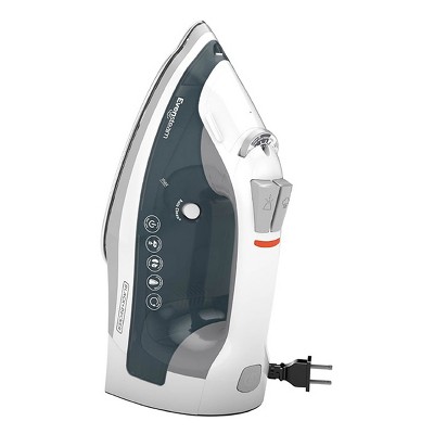 Black and Gray 1200 Watt Aluminum Steam Iron with Cord Reel
