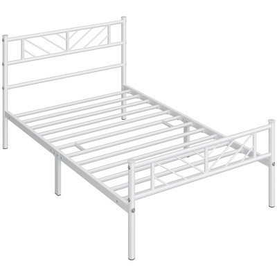 Yaheetech Metal Platform Bed with Arrow Design Headboard and Footboard