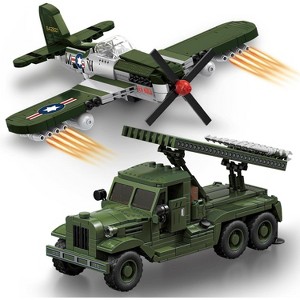 WWII Army Truck and Halftrack Building Kit 994PCS Compatible Brick Set for Age 8+ - 1 of 4