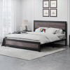 Full Size Bed Frame with Headboard, Industrial Platform Bed Frame with Charging Station, No Box Spring Required, Easy to Assemble - 3 of 4