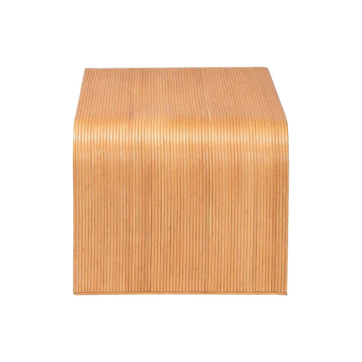 bali & pari Guevara Fluted Rattan Coffee Table Light Honey - thumbnail 6