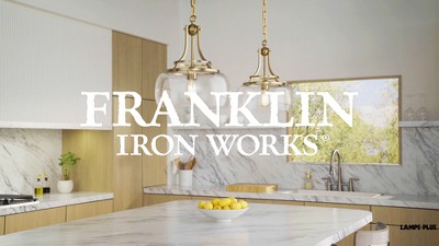 Charleston 18" Brass and Glass Industrial Farmhouse Pendant Light