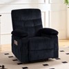 Mjkone Large Size Velvet Power Lift Recliners Chair With Lumbar Heating And 8-Point Vibration Massage,Armchair For Elderly - 4 of 4