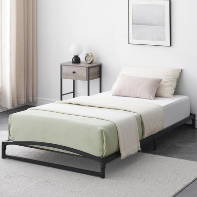 Garvee 6" Metal Bed Frame, Low Profile Platform w/Steel Slats, No Box Spring Needed, Easy Assembly, Black