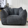 GDFStudio Dempsey Modern 47.2" Chenille and Highly Resilient Foam Upholstered Bean Bag Seat - 2 of 4