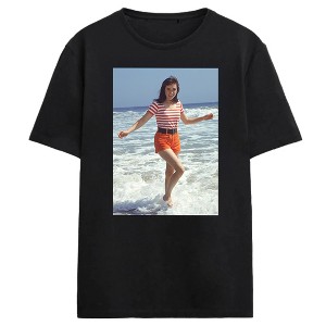 Beverly Hills 90210 Beach Brenda Adult Black Crew Neck Short Sleeve T-shirt - 1 of 3
