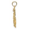 Black Bow Jewelry 14k Yellow Gold Small Anchor, Ship's Wheel and Rope Pendant - 2 of 4