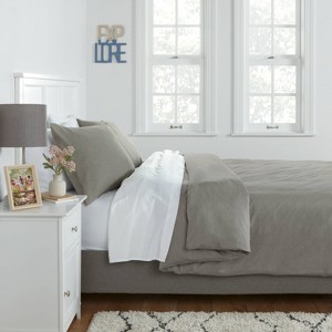 Cotton Blend Sateen Duvet Cover and Sham Set - Room Essentials™ - 1 of 4