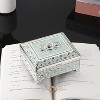 Vintage Metal Jewelry Box Floral Gorgeous Jewelry Trinket Box for Ring Earrings Necklace - 2 of 4