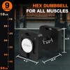 Naysaye Dumbbell Set of 2 50LB Adjustable Pair 9 in1 Free Weights with Quick Lock for Home Gym, Silver, 17.71"*10.62"*10.62" - 3 of 4