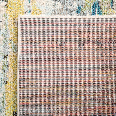 Beige and Olive Hand-Knotted Synthetic Area Rug