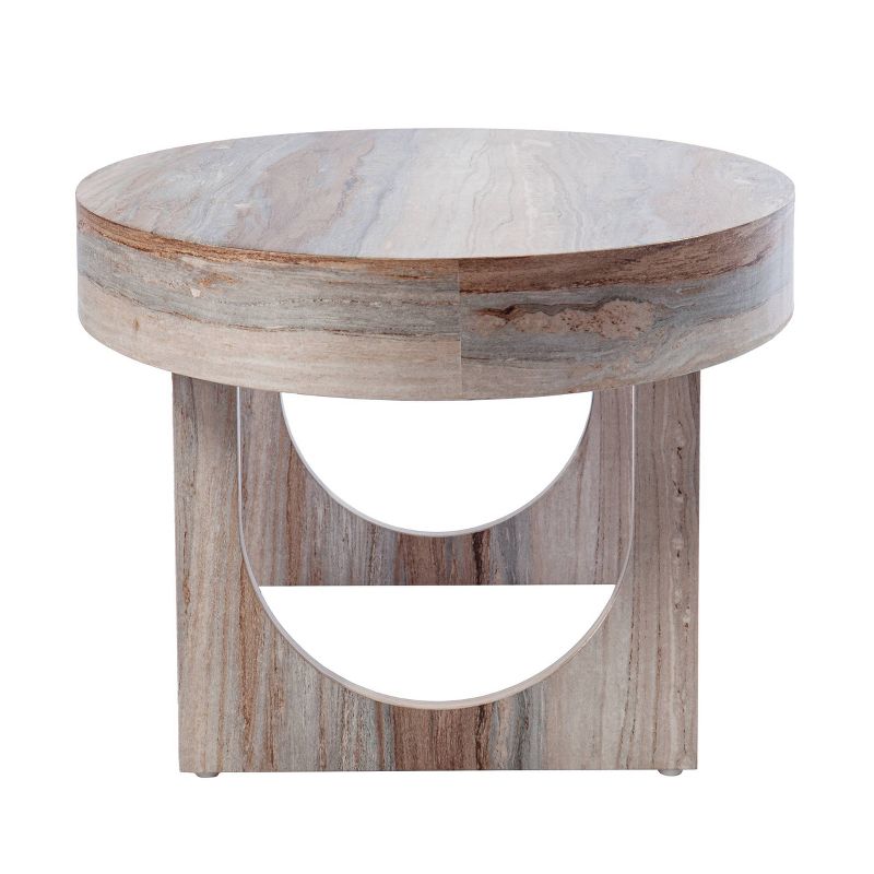 Loxdid Faux Marble Cocktail Table Brown - Aiden Lane, 4 of 10