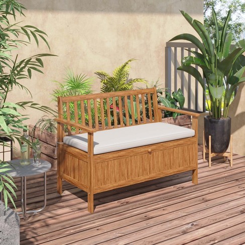 Front porch storage online bench