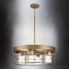 Urban Ambiance Luxury Modern Indoor Chandelier,  9''H x 23-3/4"W x 23-3/4''D,  Aged Bronze Finish, UHP4492 - 3 of 4