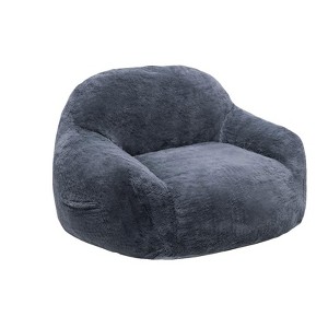 Itopfox Giant Bean Bag Chair for Adults and Kids, Oversized Memory Foam Sofa with Storage Pockets, Non-Slip & Removable Cover, Comfy Lounge Chair - 1 of 4