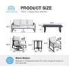 SUGOLD 7-Piece Aluminum Patio Conversation Set with Coffee Table and Gray Cushions - 2 of 4
