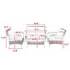 SKRAN Set of 4 Outdoor Patio Furniture Set with Coffee Table, 2-Seater Sofa, 2 Chairs, PE Wicker Conversation Set for Garden, Backyard and Deck - 3 of 4