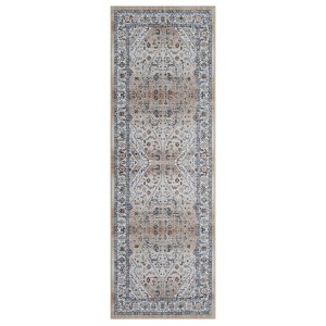 Coolmee Vintage Floral Washable Area Rug for Living Room Non-Slip Soft Bedroom Rug Farmhouse Carpet for Dining Room Office Home Décor - 1 of 4