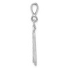 Black Bow Jewelry 14k White Gold, Varsity Collection, Large D/C Pendant, Number 30 - 2 of 4