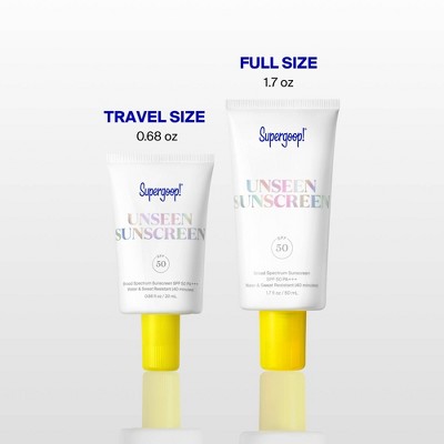 Supergoop! Unseen Clear & Invisible Face Sunscreen - SPF 50 - 1.7 fl oz