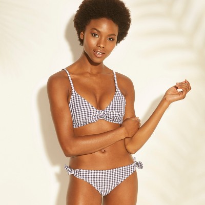 Gingham - Bralette Bikini Top for Women