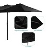 Sonkuki 15×9FT Outdoor Patio Market Double-Side Umbrella with Extra Large Base, Canopy and Sand Bags - 4 of 4