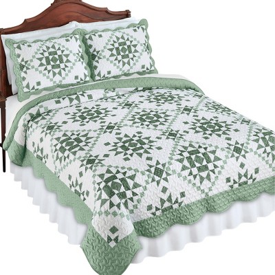 Collections Etc Star Patchwork  Quilt