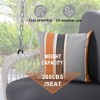 Dracelo Wicker Porch Swing, 2-Seater Hanging Bench With Chains - 4 of 4