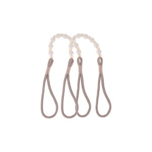 Unique Bargains Faux Pearl Curtain Ties Polyester Plastic 2 Pcs - 1 of 4
