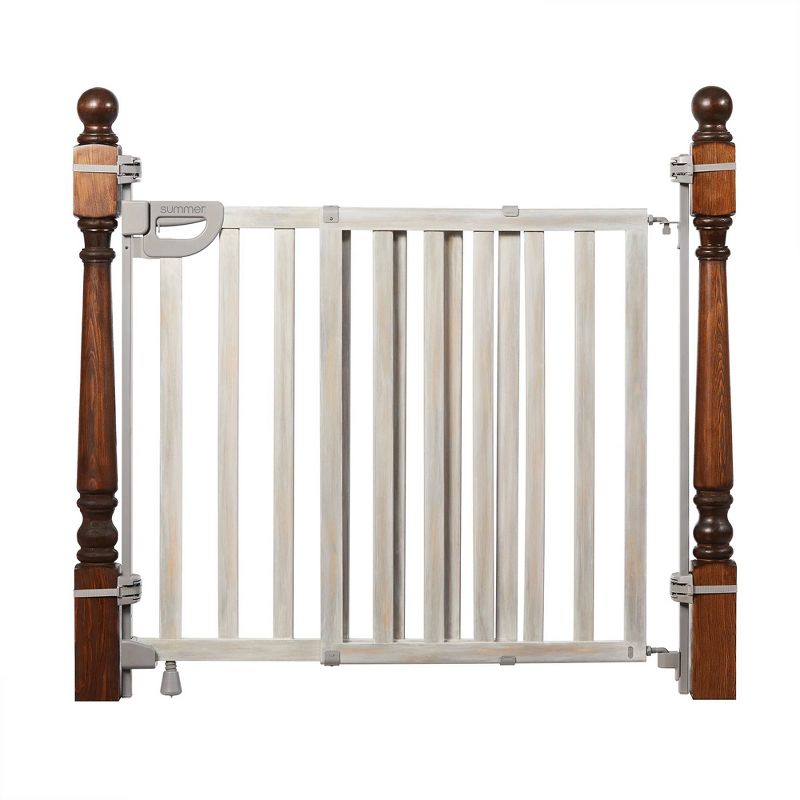 Summer Infant Banister and Stair Wood Safety Gate with Extra Wide Door Design and Comfort Grip handle for Easy One Handed Release, Multicolor, 1 of 7