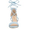 Allegra K Women's Elegant Faux Suede Lace Up Open Toe Kitten Heel Sandals - 2 of 4