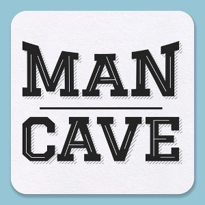 Big Dot of Happiness 25 Ct Man Cave Drink Coasters, 4-Inch Disposable Square Paper Coasters for Home Bar Accessories or Birthday Party - 1 of 4