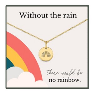 HOPE LOVE SHINE Without Rain There Would Be No Rainbow Necklace – Encouragement Gift for Women – Resilience & Hope Jewelry - 1 of 1